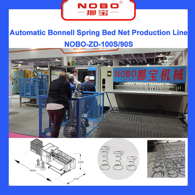Nội thất Dây chuyền sản xuất nệm lõi giường 3 giai đoạn 9000 * 4500 * 2100 Diện tích sử dụng máy